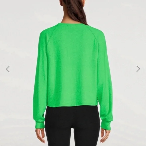 Beyond Yoga Slouchy Lounge Pullover Crewneck Green Small - Picture 2 of 7